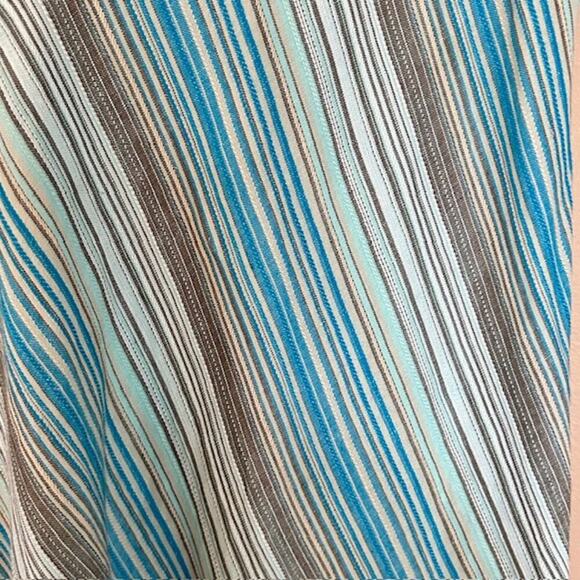 Vintage 90s New York & Company Linen Blend Striped Knee Length Skirt, size 10 - Picture 2 of 5